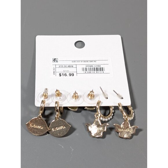 SUGARFIX by BaubleBar Halloween Earrings Set of 3 Candy Corn Ghost Vamp - Picture 5 of 6